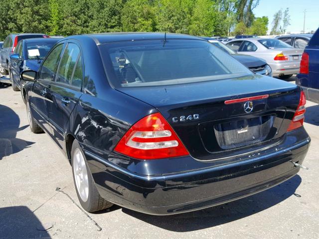 WDBRF61J01F111158 - 2001 MERCEDES-BENZ C 240 BLACK photo 3