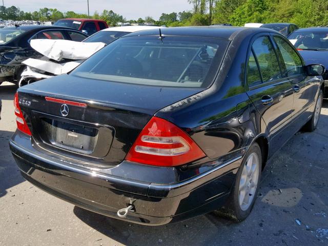 WDBRF61J01F111158 - 2001 MERCEDES-BENZ C 240 BLACK photo 4