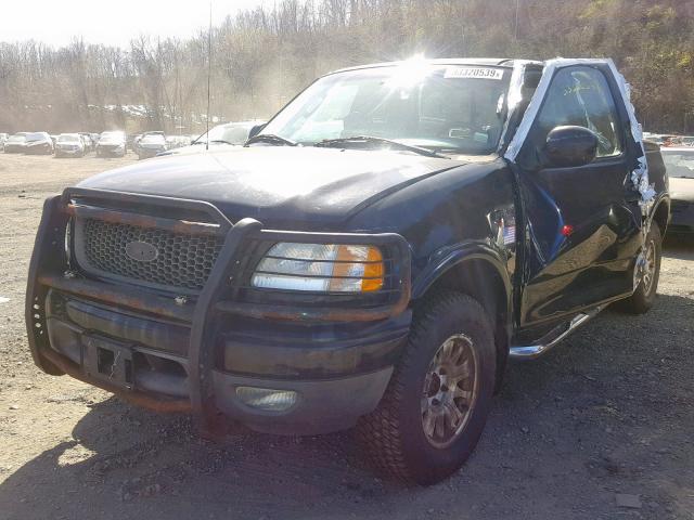 2FTRX08L52CA83891 - 2002 FORD F150 BLACK photo 2