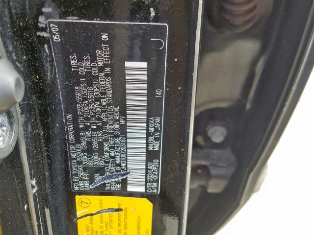 JTJHW31UX72031871 - 2007 LEXUS RX 400H BLACK photo 10