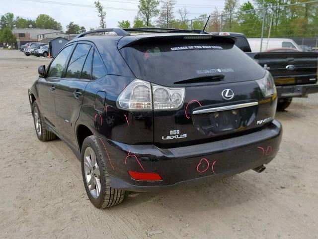 JTJHW31UX72031871 - 2007 LEXUS RX 400H BLACK photo 3