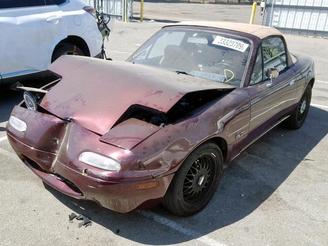 JM1NA3531S0607003 - 1995 MAZDA MX-5 MIATA BURGUNDY photo 2