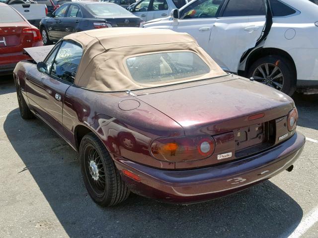 JM1NA3531S0607003 - 1995 MAZDA MX-5 MIATA BURGUNDY photo 3