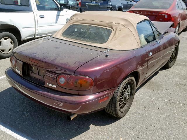 JM1NA3531S0607003 - 1995 MAZDA MX-5 MIATA BURGUNDY photo 4