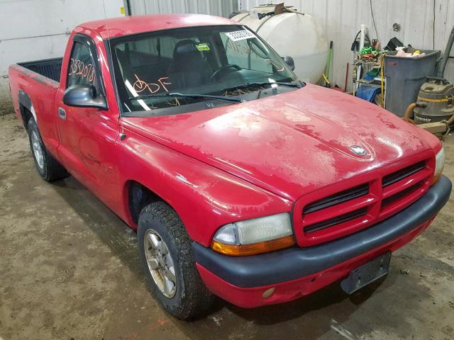 1B7FL36X92S688224 - 2002 DODGE DAKOTA SPO RED photo 1