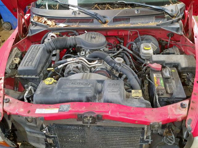 1B7FL36X92S688224 - 2002 DODGE DAKOTA SPO RED photo 7