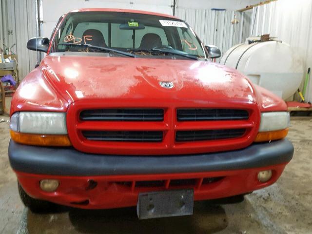 1B7FL36X92S688224 - 2002 DODGE DAKOTA SPO RED photo 9