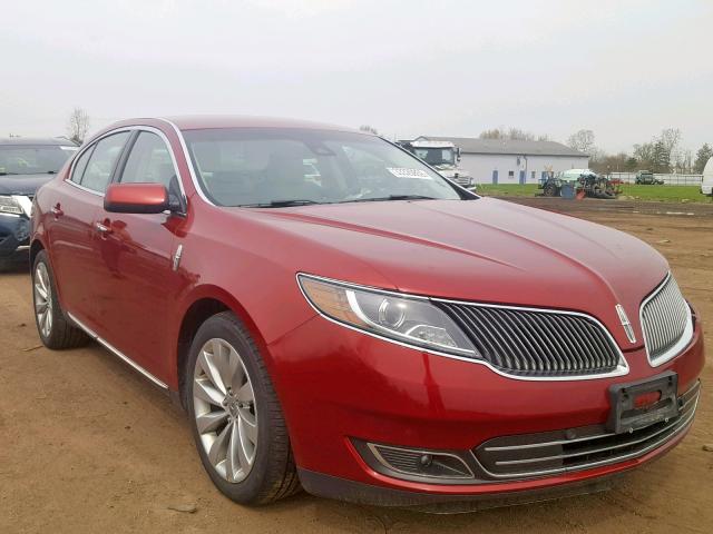 1LNHL9DK6EG610697 - 2014 LINCOLN MKS BURGUNDY photo 1