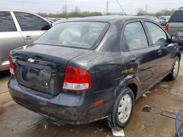 KL1TJ52644B165916 - 2004 CHEVROLET AVEO LS BLACK photo 4