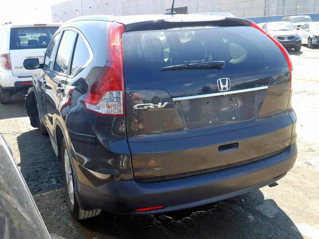 5J6RM3H71DL048698 - 2013 HONDA CR-V EXL BLACK photo 3