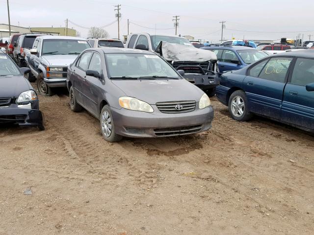 1NXBR32E83Z112904 - 2003 TOYOTA COROLLA CE GRAY photo 1