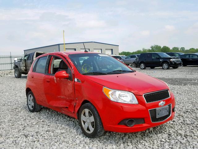 KL1TD66E69B638298 - 2009 CHEVROLET AVEO LS RED photo 1