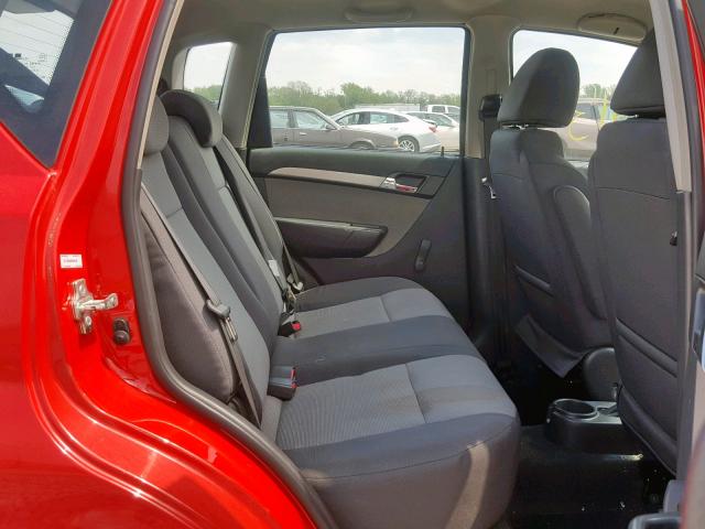 KL1TD66E69B638298 - 2009 CHEVROLET AVEO LS RED photo 6