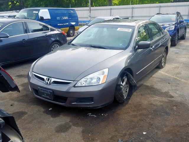 1HGCM56897A188468 - 2007 HONDA ACCORD EX GRAY photo 2