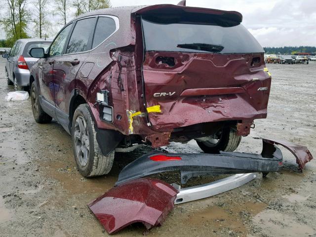 2HKRW2H88JH677720 - 2018 HONDA CR-V EXL MAROON photo 3