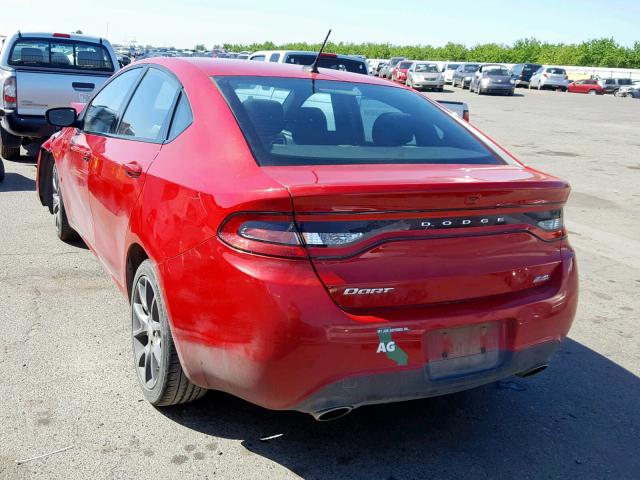 1C3CDFBB6ED902725 - 2014 DODGE DART SXT RED photo 3