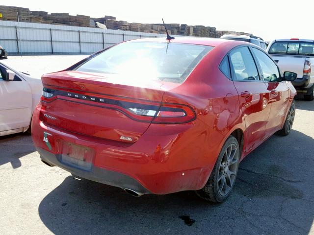 1C3CDFBB6ED902725 - 2014 DODGE DART SXT RED photo 4