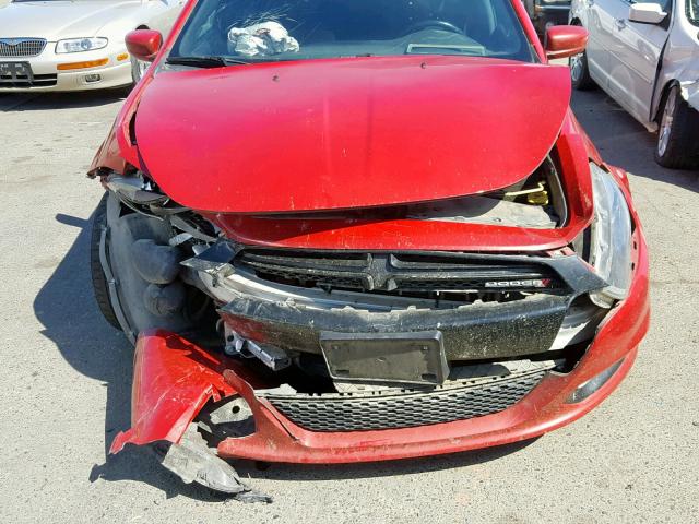 1C3CDFBB6ED902725 - 2014 DODGE DART SXT RED photo 9