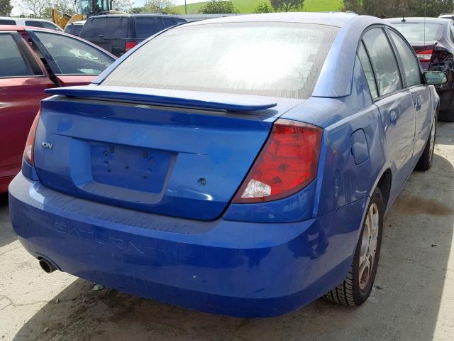 1G8AL52F04Z169344 - 2004 SATURN ION LEVEL BLUE photo 4