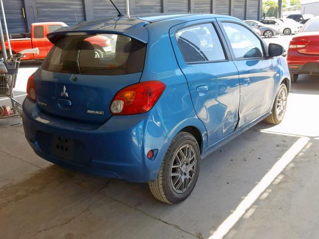 ML32A3HJ9FH032057 - 2015 MITSUBISHI MIRAGE DE BLUE photo 4