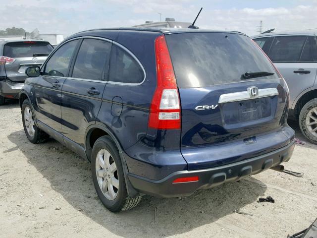 JHLRE38789C013279 - 2009 HONDA CR-V EXL BLUE photo 3