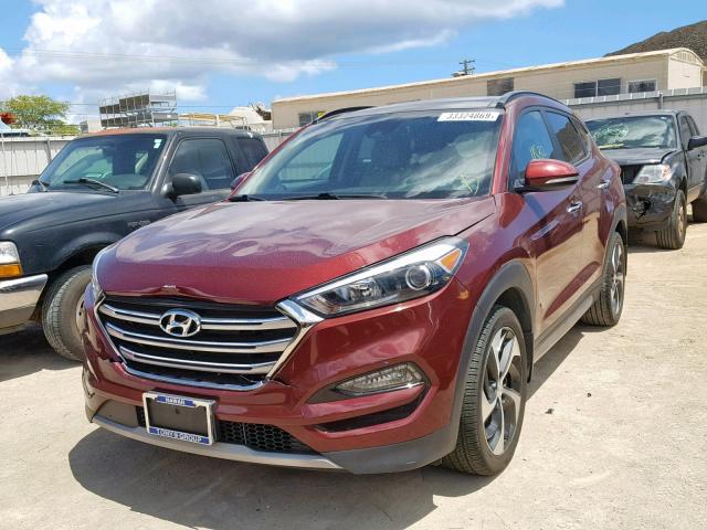 KM8J33A27HU359133 - 2017 HYUNDAI TUCSON LIM MAROON photo 2