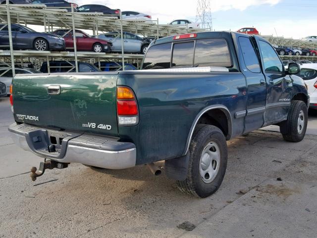 5TBBT44132S278488 - 2002 TOYOTA TUNDRA ACC GREEN photo 4