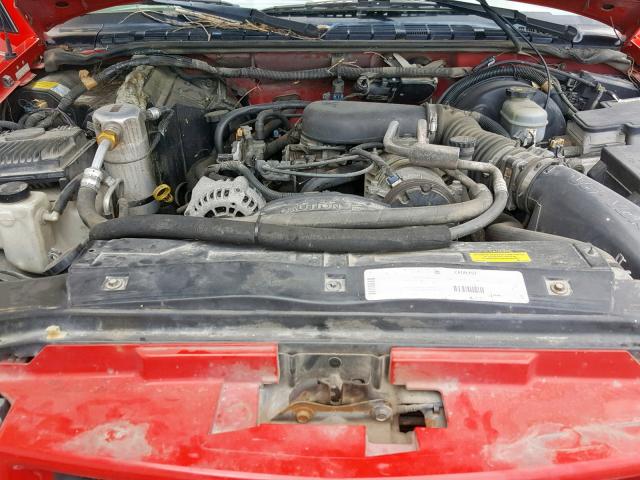 1GNDT13W3X2250952 - 1999 CHEVROLET BLAZER RED photo 7