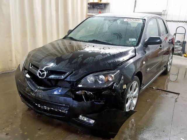 JM1BK343671750841 - 2007 MAZDA 3 HATCHBAC BLACK photo 2