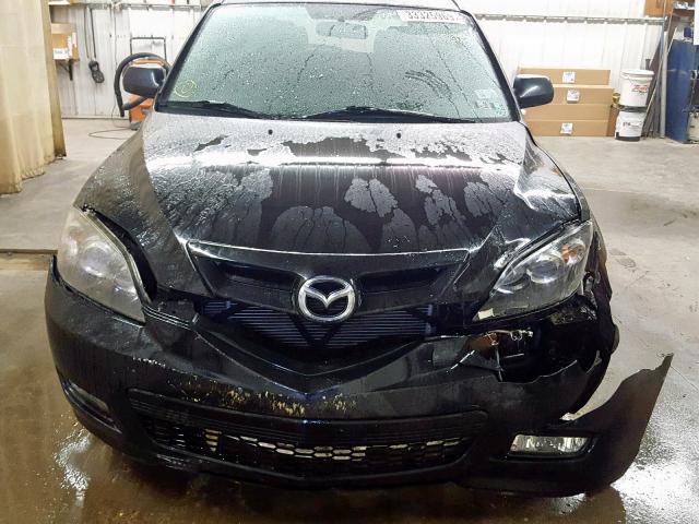 JM1BK343671750841 - 2007 MAZDA 3 HATCHBAC BLACK photo 9