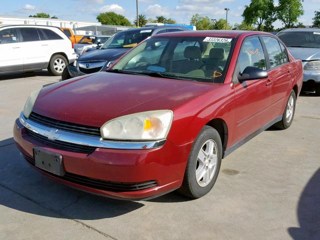 1G1ZT54835F148992 - 2005 CHEVROLET MALIBU LS BURGUNDY photo 2
