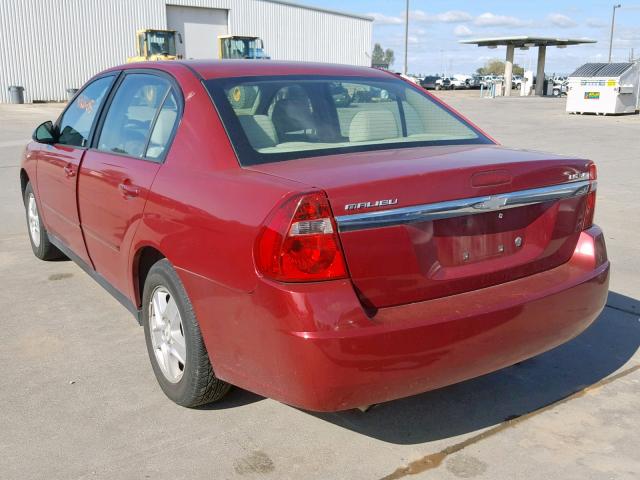 1G1ZT54835F148992 - 2005 CHEVROLET MALIBU LS BURGUNDY photo 3