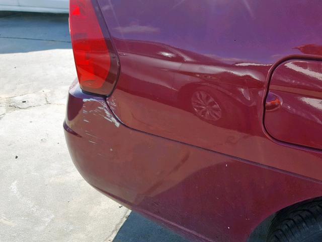 1G1ZT54835F148992 - 2005 CHEVROLET MALIBU LS BURGUNDY photo 9