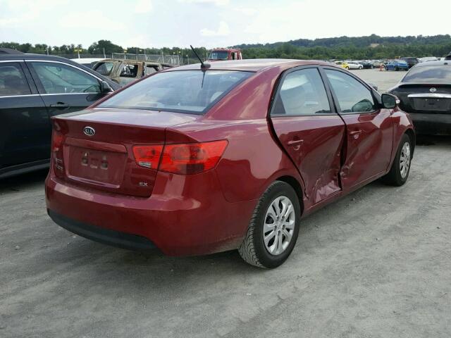 KNAFU4A24A5104336 - 2010 KIA FORTE EX RED photo 3