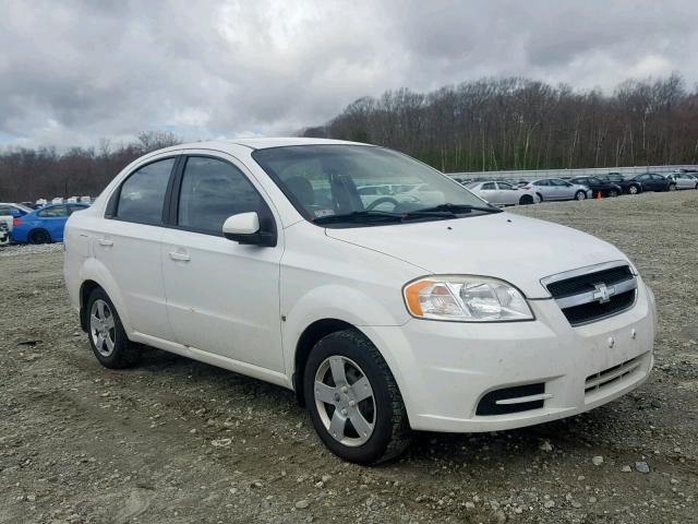 KL1TD56E99B337597 - 2009 CHEVROLET AVEO LS WHITE photo 1