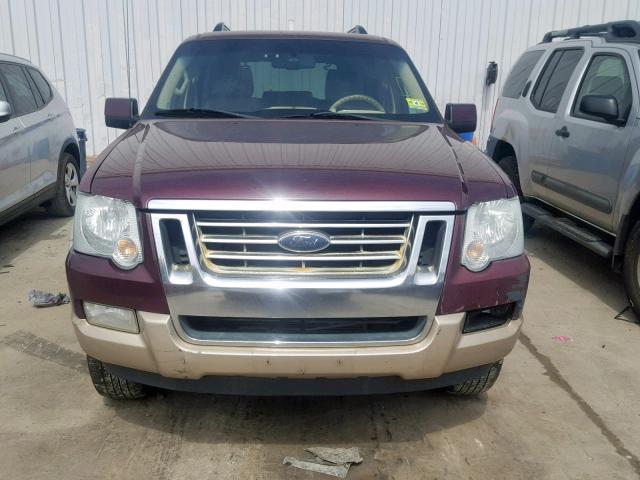 1FMEU74896UA13717 - 2006 FORD EXPLORER E MAROON photo 9