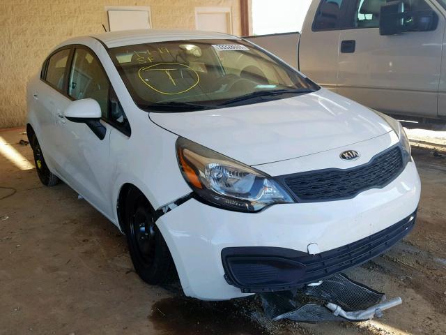 KNADM4A39E6344613 - 2014 KIA RIO LX WHITE photo 1