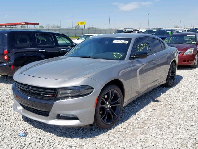 2C3CDXHG7HH579043 - 2017 DODGE CHARGER SX SILVER photo 2