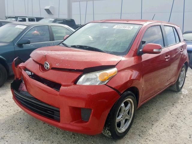 JTKKU4B48A1007061 - 2010 TOYOTA SCION XD RED photo 2