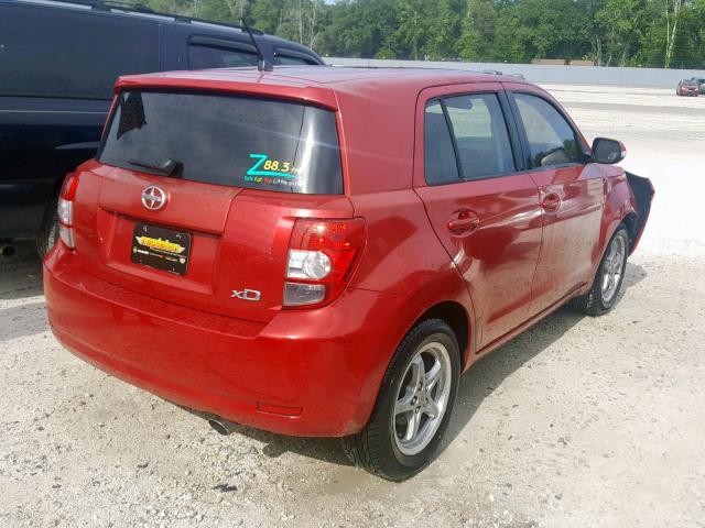 JTKKU4B48A1007061 - 2010 TOYOTA SCION XD RED photo 4