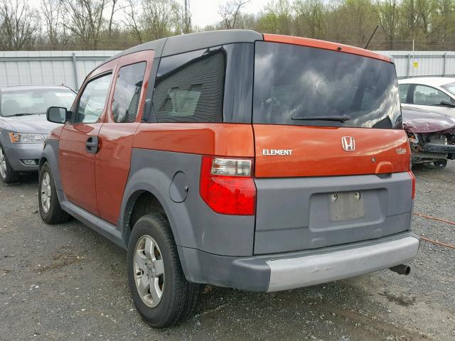 5J6YH28635L004379 - 2005 HONDA ELEMENT EX ORANGE photo 3