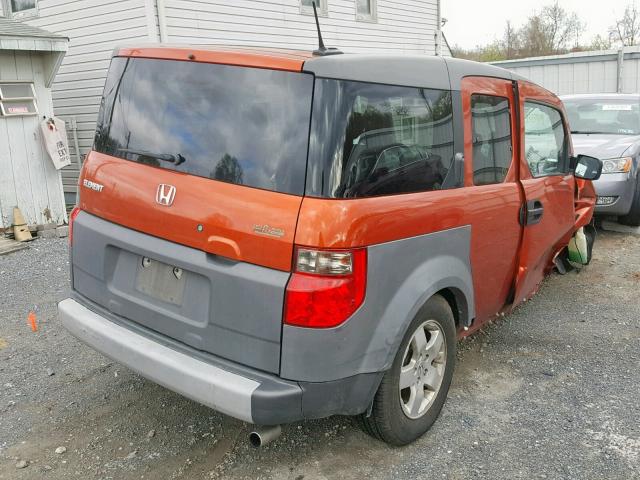 5J6YH28635L004379 - 2005 HONDA ELEMENT EX ORANGE photo 4