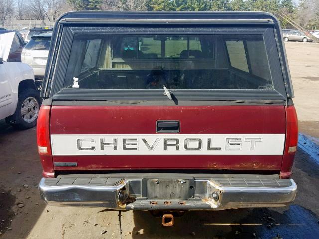 2GCEK19K1R1114665 - 1994 CHEVROLET GMT-400 K1 MAROON photo 6