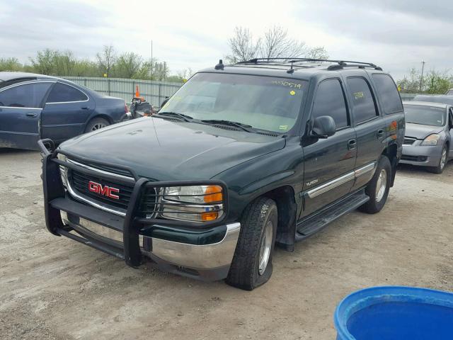 1GKEK13Z63J120503 - 2003 GMC YUKON GREEN photo 2