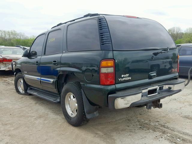 1GKEK13Z63J120503 - 2003 GMC YUKON GREEN photo 3