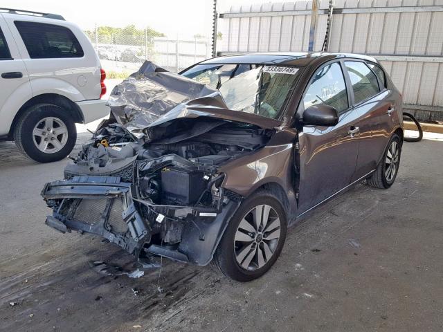 KNAFU5A25D5727121 - 2013 KIA FORTE EX BROWN photo 2