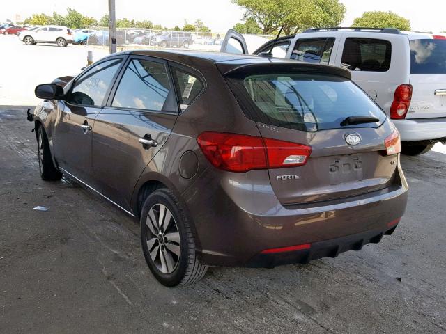 KNAFU5A25D5727121 - 2013 KIA FORTE EX BROWN photo 3