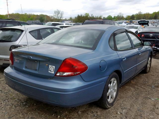 1FAFP56U46A182940 - 2006 FORD TAURUS SEL BLUE photo 4