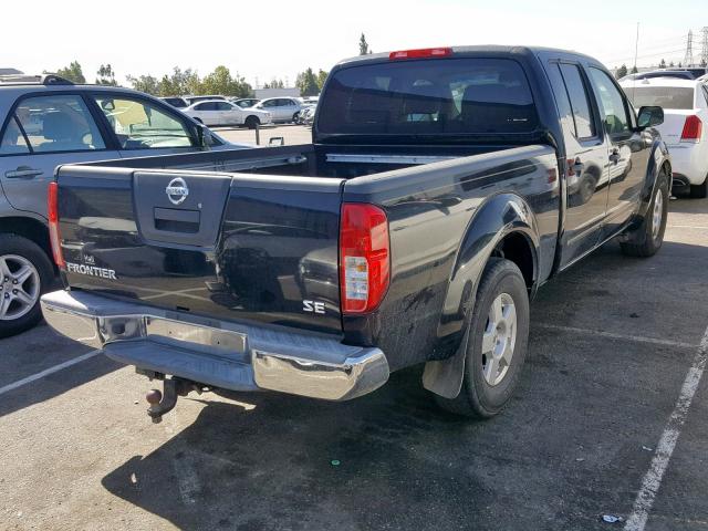 1N6AD09U37C457602 - 2007 NISSAN FRONTIER C BLACK photo 4