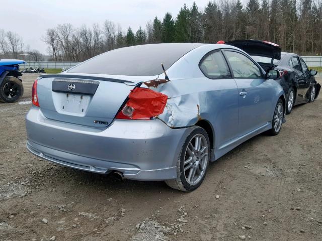 JTKDE177050018123 - 2005 TOYOTA SCION TC BLUE photo 4